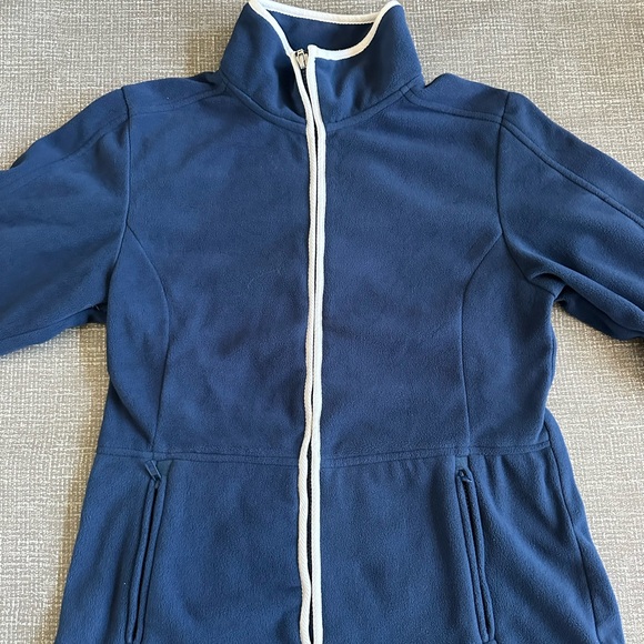 BMW Logo Women’s Full Zip Jacket – Blue Fleece Sweatshirt sz Medium fitted - Picture 3 of 12